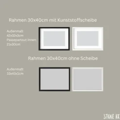 Steinbild Messinghochzeit 45 Jahre – Personalisiertes Unikat mit Namen , optional mit passender Karte