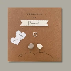 Steinbild Perlenhochzeit - Geschenk zum 30. Hochzeitstag