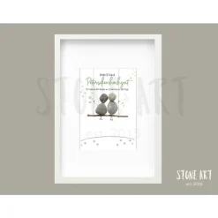 Steinbild Petersilienhochzeit personalisiert – Handgemachtes Geschenk zum 12,5. Hochzeitstag