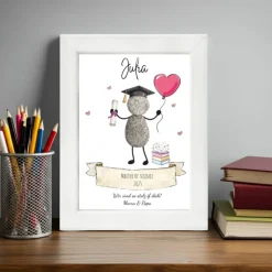 Steinbild Prüfung personalisiert –  Master / Bachelor – Geschenk Abitur Führerschein Abschluss