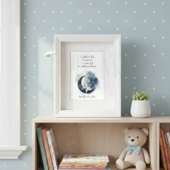 Steinbild Trauer Baby personalisiert – Es gibt keinen Fuß der zu klein ist – Sternenkind Geschenk