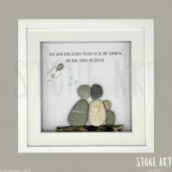 Steinbild Trauer Baby personalisiert – Auch wenn deine kleinen Füsschen – Sternenkind