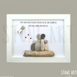 Steinbild Trauer Baby personalisiert – Auch wenn deine kleinen Füsschen – Sternenkind