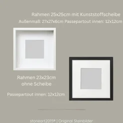 Steinbild Trauer personalisiert – Viel zu kurz und doch für immer blau – Erinnerungsbild