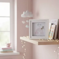 Steinbild Trauer personalisiert – Manchmal bist du in unseren Träumen rosa – Erinnerungsbild