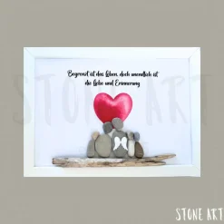 Steinbild Trauer personalisiert – Begrenzt ist das Leben – Trauergeschenk Erinnerungsbild