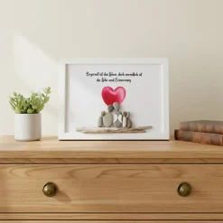 Steinbild Trauer personalisiert – Begrenzt ist das Leben – Trauergeschenk Erinnerungsbild