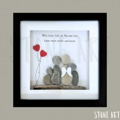 Steinbild Trauer personalisiert – Was man tief im Herzen hat – Trauergeschenk Erinnerungsbild