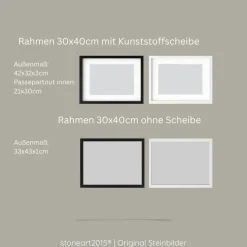 Steinbild Trauer personalisiert – Geliebt und unvergessen – Trauergeschenk Erinnerungsbild