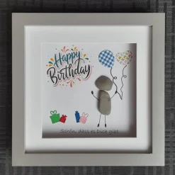 Steinbild zum Geburtstag - Happy Birthday! Schön, dass es Dich gibt