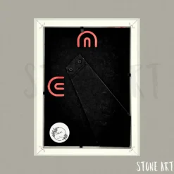 Steinbild zur Kommunion – Handgefertigtes Geldgeschenk mit Fischsymbol & Personalisierung