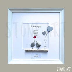 Steinbild zur Silberhochzeit – Einzigartiges, personalisierbares Geschenk zum 25. Hochzeitstag