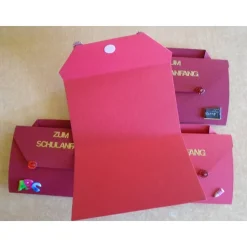 4St.Einladung zur Einschulung Schulanfang Einladungskarten Mädchen Ranzen Einladungen