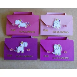 4St.Einladungskarten zur Einschulung Schulanfang Einladung Einhorn Mädchen Einladungskarte 1. Schultag Schulstart