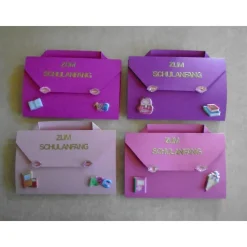 4St.Einladungskarten zur Einschulung Schulanfang Einladung Mädchen Schulstart Schule Einladungen Ranzen