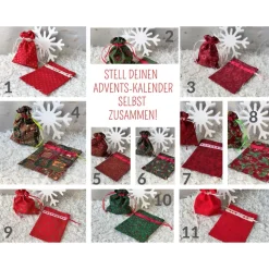Stell Deinen Adventskalender selbst zusammen XXL-Säckchen rot