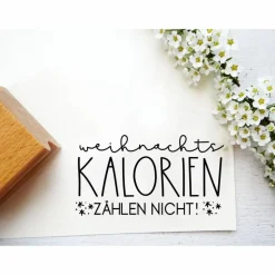 Stempel für Keksverpackungen "Weihnachtskalorien zählen nicht"