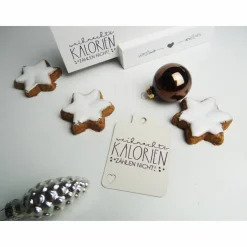 Stempel für Keksverpackungen "Weihnachtskalorien zählen nicht"