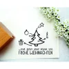 Stempel mit Stempeltext: "Tannenbaum Anleitung ... und jetzt aber sowas von Frohe Weihnachten"
