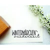 Stempel "Wintermärchenwunderzeit" für Weihnachtsetiketten oder Weihnachtskarten