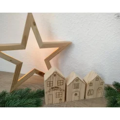 Stern aus Holz / Weihnachtsstern / Holzstern