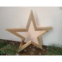 Stern aus Holz / Weihnachtsstern / Holzstern