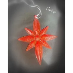 Stern aus Resin Gießharz Rot und Orange