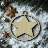 Stern Geschenkanhänger & Christbaumanhänger aus Holz – Weihnachtsstern aus Birkensperrholz