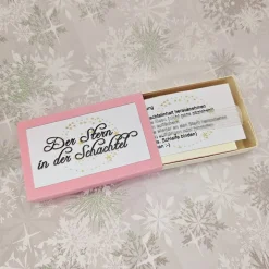Stern in der Schachtel – 3D-Faltstern in Creme & Rosa mit Anleitung