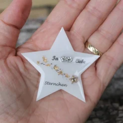 Stern "In unendlicher Liebe" für die Gedenkecke mit Sternschnuppe personalisierbar