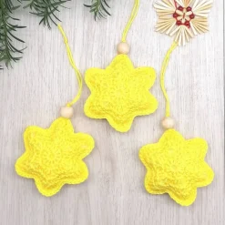 Sternanhänger, Christbaumschmuck Sterne gehäkelt, Tannenbaumanhänger, Dekoration  zu Weihnachten, Advent, Türschmuck