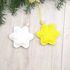 Sternanhänger, Christbaumschmuck Sterne gehäkelt, Tannenbaumanhänger, Dekoration  zu Weihnachten, Advent, Türschmuck