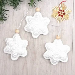 Sternanhänger, Christbaumschmuck Sterne gehäkelt, Tannenbaumanhänger, Dekoration  zu Weihnachten, Advent, Türschmuck