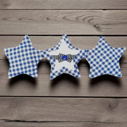 Sternanhänger im 3-er Set, Stoffsterne zum aufhängen