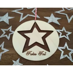 Stern-Anhänger/Holzmobile 