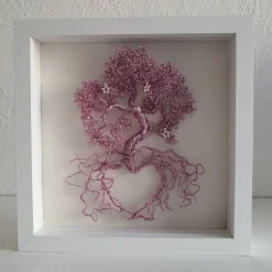 Sternenkinder Baum aus Draht mit Sternen/ Drahtbaum Bonsai/ Sternenkind Erinnerungsbaum/ Lebensbaum im Bilderrahmen