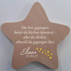 Sternenkinder Erinnerung | Andenken nach stiller Geburt | Deko für verstorbene Kinder | Gedenkecke | personasiert