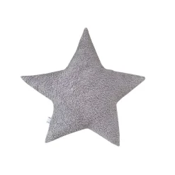 Sternenkissen aus Waffelpiquet mit Namen personalisiert in Pastellfarben