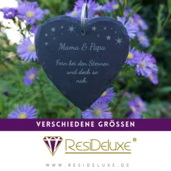 Sternenrand Schieferstecker Andenken Schiefer Trauergeschenk Grabschmuck Grabstecker Gravur Grabdeko Beerdigung