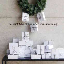 Sternensticker Adventskalenderzahlen Holz silberfarben