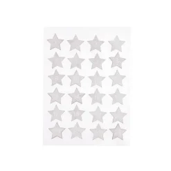 Sternensticker Adventskalenderzahlen Holz silberfarben