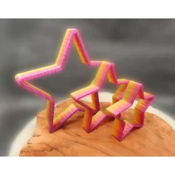 Sterne-Set rosa-gelb