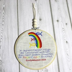 Stickbild „Regenbogen“ Erinnerung Erstkommunion Konfirmation Firmung besonderes Geschenk