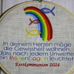 Stickbild „Regenbogen“ Erinnerung Erstkommunion Konfirmation Firmung besonderes Geschenk