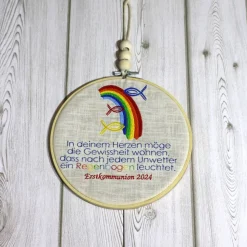 Stickbild „Regenbogen“ Erinnerung Erstkommunion Konfirmation Firmung besonderes Geschenk