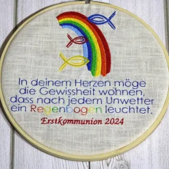 Stickbild „Regenbogen“ Erinnerung Erstkommunion Konfirmation Firmung besonderes Geschenk