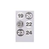 Sticker Adventskalenderzahlen schwarz weiß