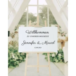 Sticker für Willkommensschild Empfangstafel personalisiert,Wedding Verlobung Willkommensschild Hochzeit, Hochzeitsdeko,H