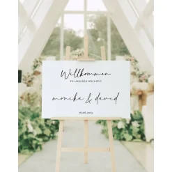 Sticker für Willkommensschild Empfangstafel personalisiert,Wedding Verlobung Willkommensschild Hochzeit, Hochzeitsdeko,H