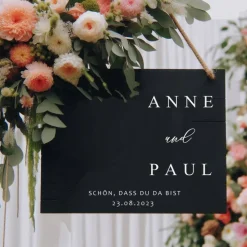 Sticker für Willkommensschild Empfangstafel personalisiert,Wedding Verlobung Willkommensschild Hochzeit, Hochzeitsdeko,H